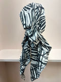 SGA Black & White Striped Design Pretied W/ Velvet Lining