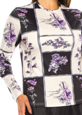 Yal Soft Purple & Beige Floral Top