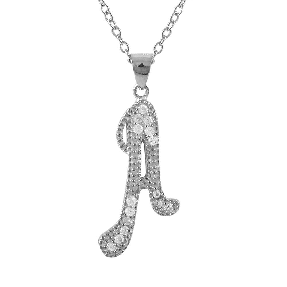 DLF Sterling Silver CZ Initial - Silver/White – Legaacy