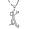 DLF Sterling Silver CZ Initial - Silver/White