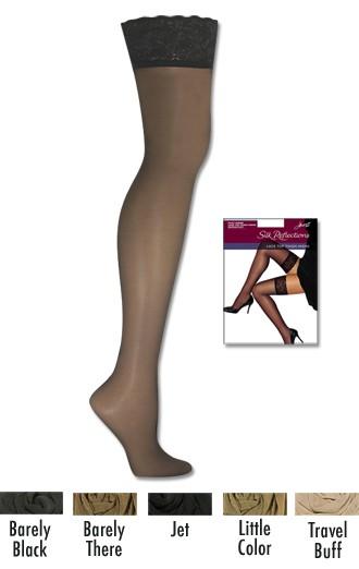 Hanes Silk Reflections Thigh High Hosiery AB-EF Sheer Toe Style