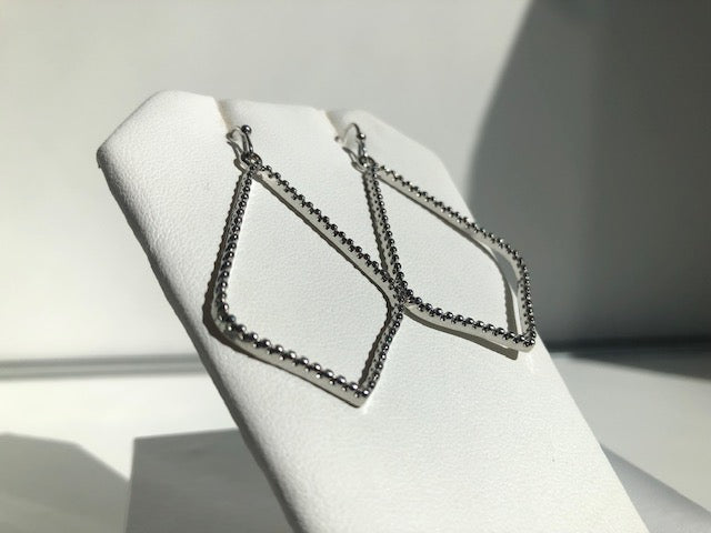 Geometric Silver tone earrings