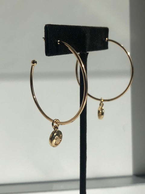 Smiley Gold Hoops