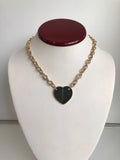 Gold dipped Heart Tag Necklace