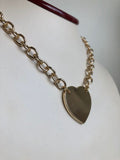 Gold dipped Heart Tag Necklace