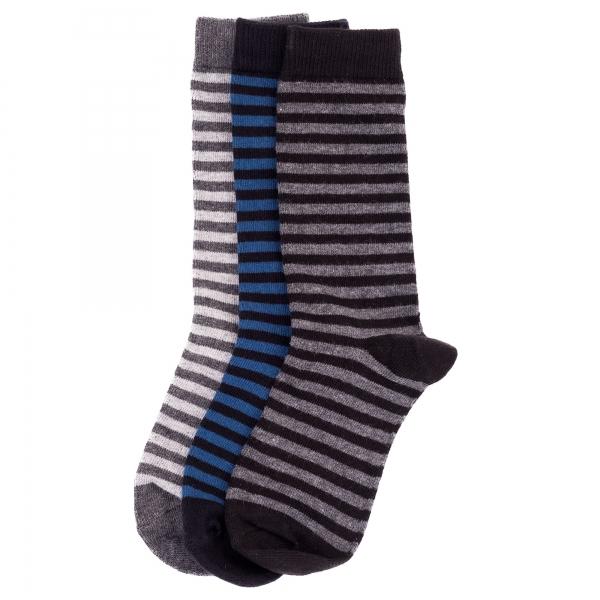 Memoi Boys / Mens Two Color Stripe Sock