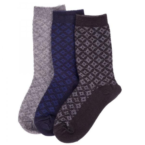 Memoi Boys / Mens Pixel Texture Sock