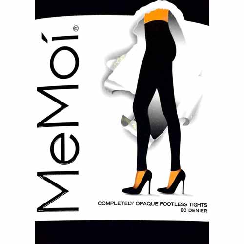 MeMoi Diamond Contrast Opaque Tights Black Heather Small/Medium at